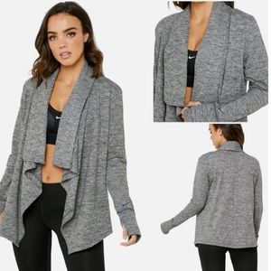 NWT Nike Dri-Fit Yoga Draped Cardigan in Heather Grey - Sz Medium